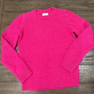Lucky Brand Women's Pink Crew Neck Knit Sweater